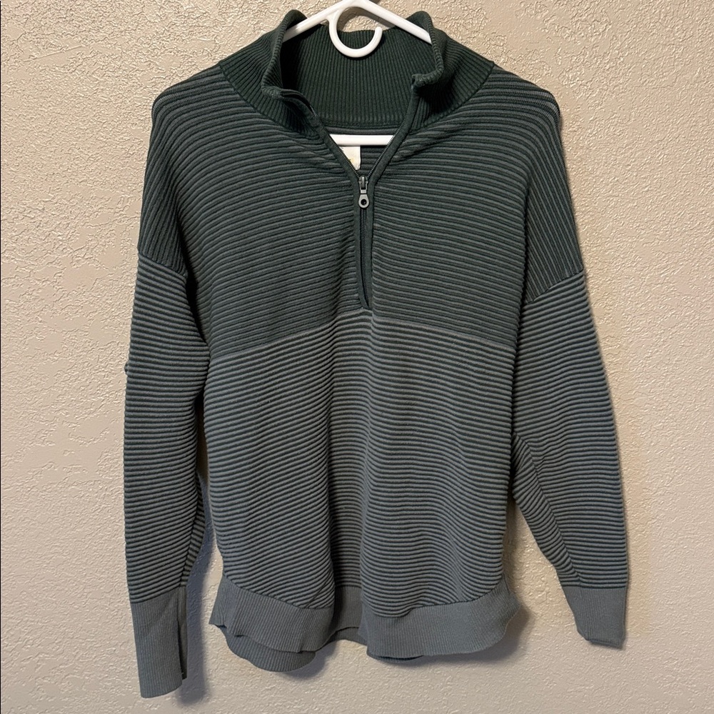 OFFLINE by Aerie Women’s Home Stretch Ribbed Sweater Half Zip medium